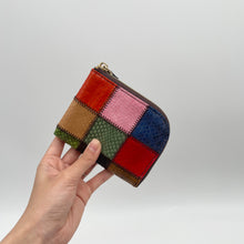画像をギャラリービューアに読み込む, スネークレザーパッチワークレザーウォレット