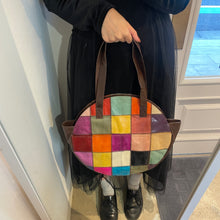 画像をギャラリービューアに読み込む, スネークレザーパッチワークトートバッグ