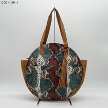 画像をギャラリービューアに読み込む, デコレートパイソントート×コブラレザートートバッグ