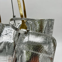画像をギャラリービューアに読み込む, コブラレザーメタリックトートバッグ