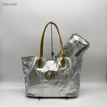 画像をギャラリービューアに読み込む, コブラレザーメタリックトートバッグ