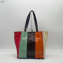 画像をギャラリービューアに読み込む, スネークレザーパッチワークトートバッグ