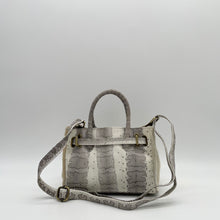 画像をギャラリービューアに読み込む, ハラコ×スネークレザーハンドバッグ