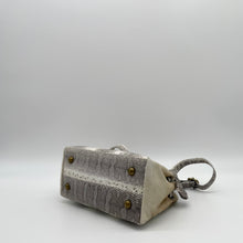 画像をギャラリービューアに読み込む, ハラコ×スネークレザーハンドバッグ