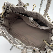 画像をギャラリービューアに読み込む, ハラコ×スネークレザーハンドバッグ