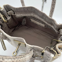 画像をギャラリービューアに読み込む, ハラコ×スネークレザーハンドバッグ