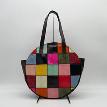 画像をギャラリービューアに読み込む, スネークレザーパッチワークトートバッグ