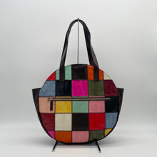 画像をギャラリービューアに読み込む, スネークレザーパッチワークトートバッグ