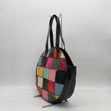 画像をギャラリービューアに読み込む, スネークレザーパッチワークトートバッグ