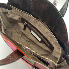 画像をギャラリービューアに読み込む, スネークレザーパッチワークトートバッグ
