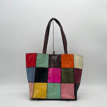 画像をギャラリービューアに読み込む, スネークレザーパッチワークトートバッグ