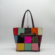 画像をギャラリービューアに読み込む, スネークレザーパッチワークトートバッグ