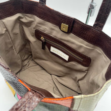 画像をギャラリービューアに読み込む, スネークレザーパッチワークトートバッグ