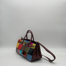 画像をギャラリービューアに読み込む, スネークレザーパッチワークハンドバッグ