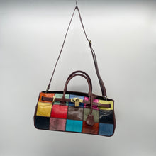 画像をギャラリービューアに読み込む, スネークレザーパッチワークハンドバッグ