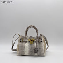 画像をギャラリービューアに読み込む, ハラコ×スネークレザーハンドバッグ