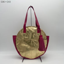 画像をギャラリービューアに読み込む, コブラレザーメタリックトートバッグ