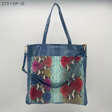 画像をギャラリービューアに読み込む, デコレートパイソン×コブラレザートートバッグ