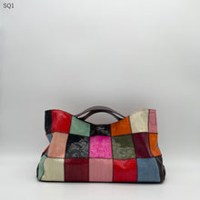画像をギャラリービューアに読み込む, スネークレザーパッチワークトートバッグ