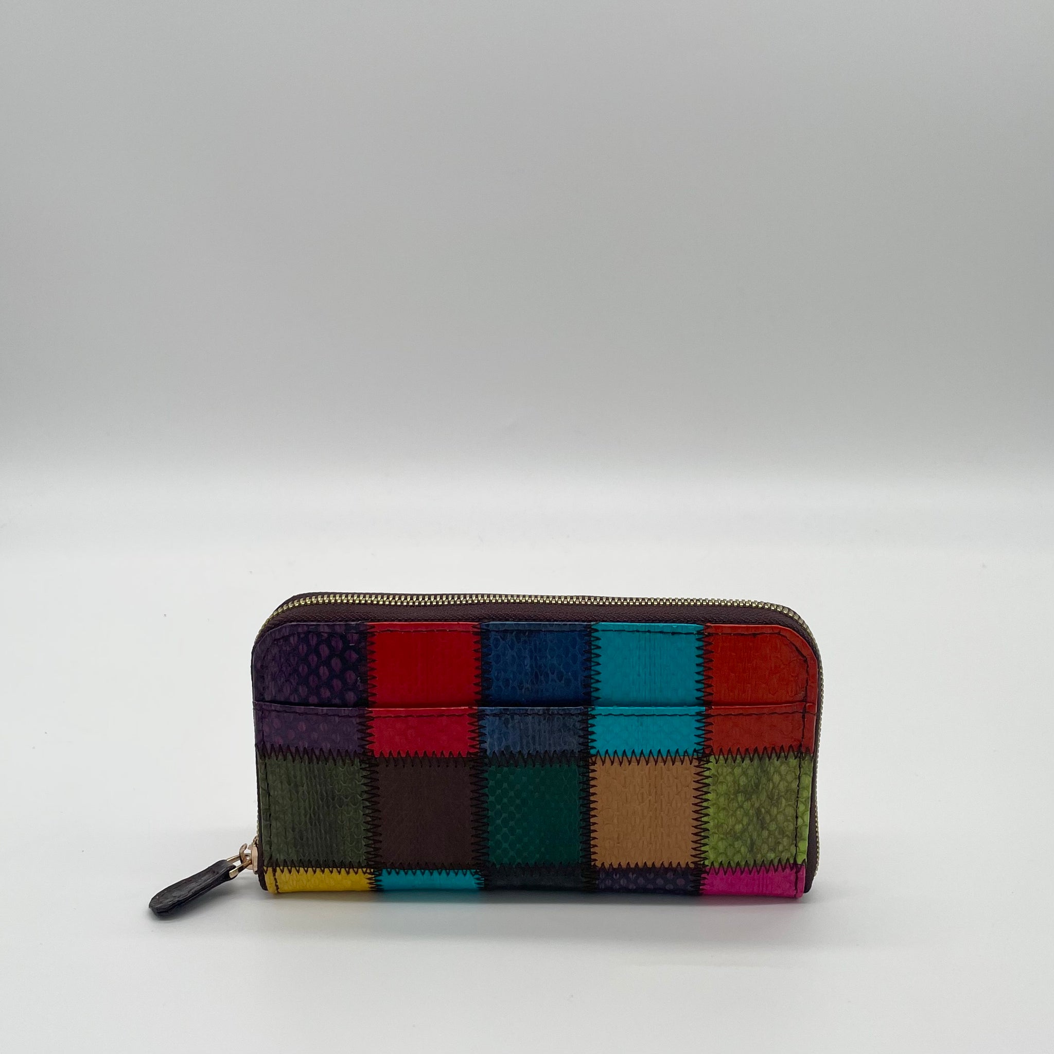 スネークレザーパッチワークロングウォレット – pliable tokyo