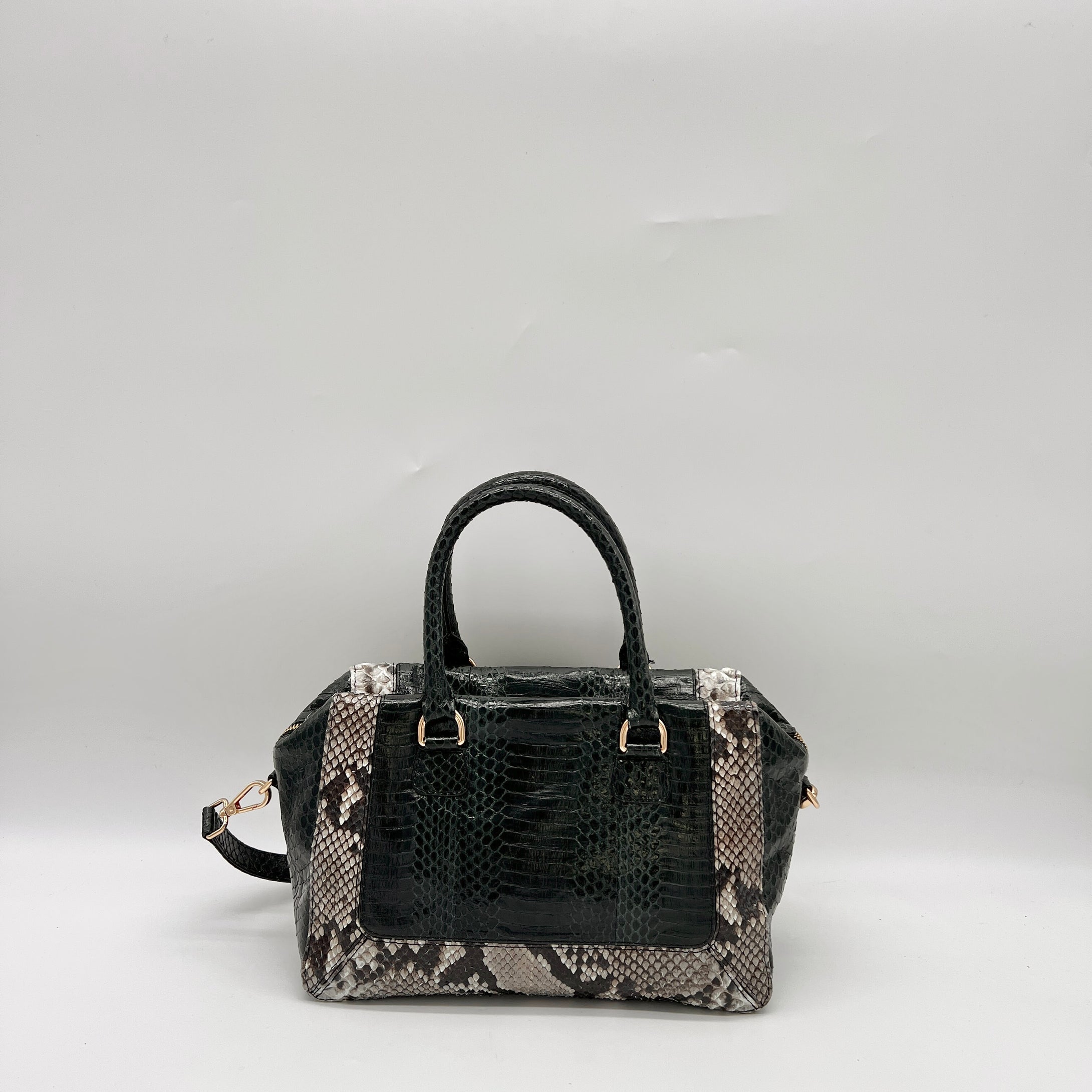 デコレートパイソン×コブラレザーショルダーバッグ