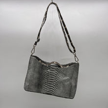 画像をギャラリービューアに読み込む, マングローブスネークパイソンメタリックショルダーバッグ
