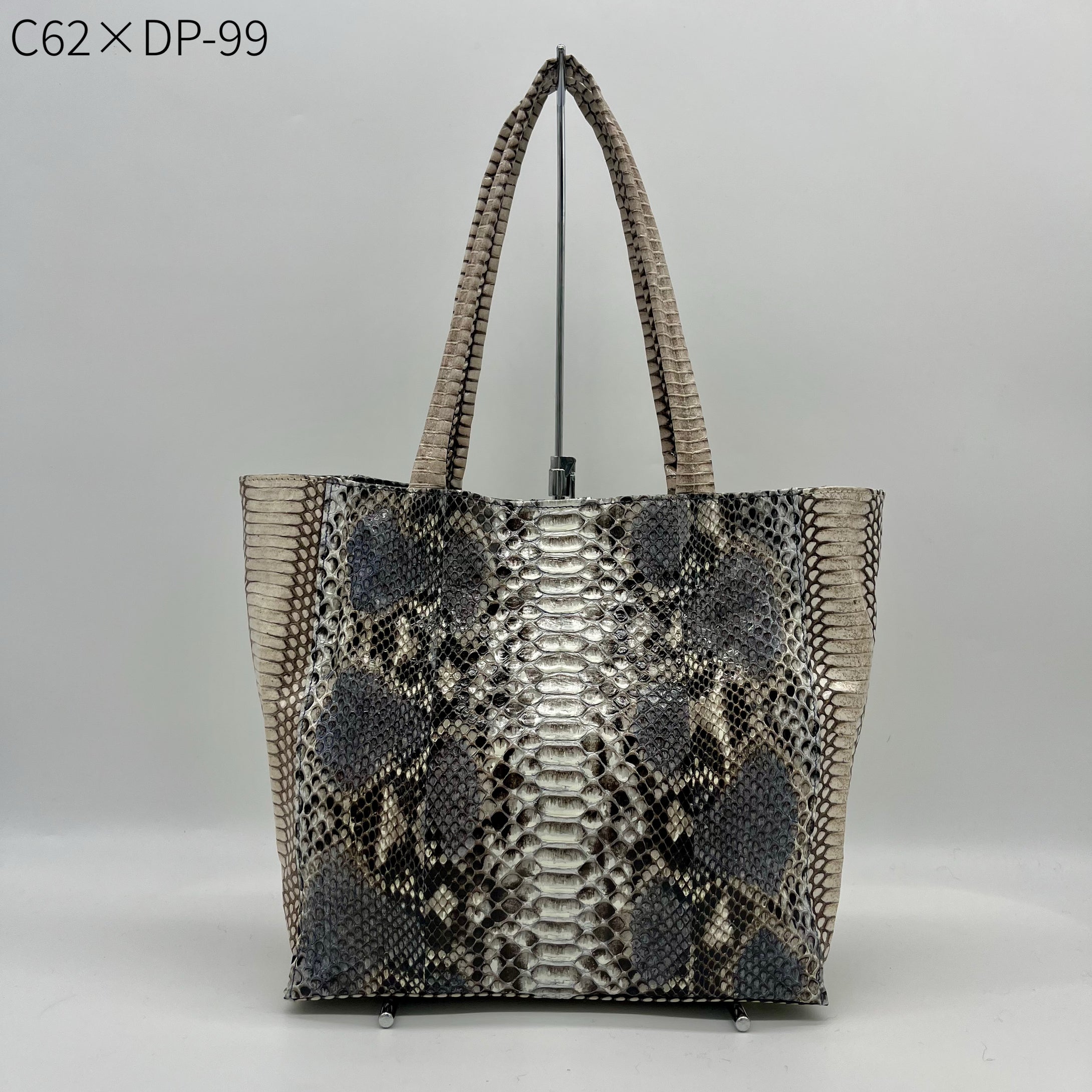 デコレートパイソン×コブラレザートートバッグ