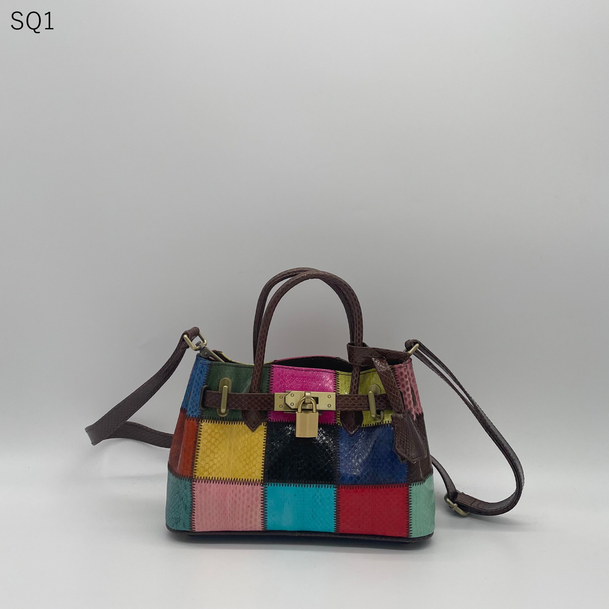 レザーパッチワークハンドバッグ PATCHWORK – pliable tokyo